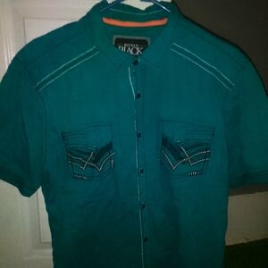 Buckle Teal Casual Button Down Shirt